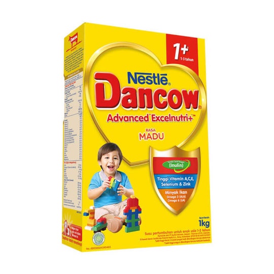 Dancow 1+ Madu/Vanila 1000gr - Susu Anak 1-3 Tahun