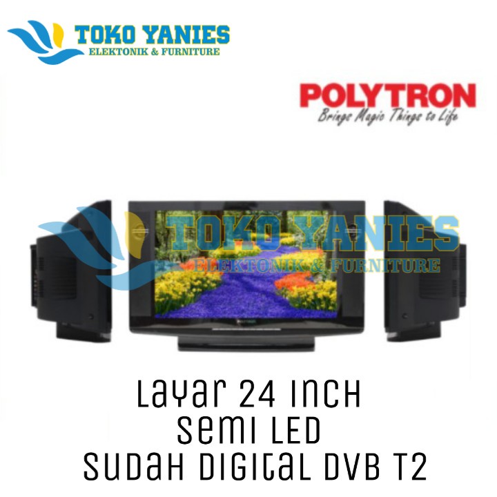 TV LED POLYTRON 24inch PLD 24V123 SEMI TABUNG