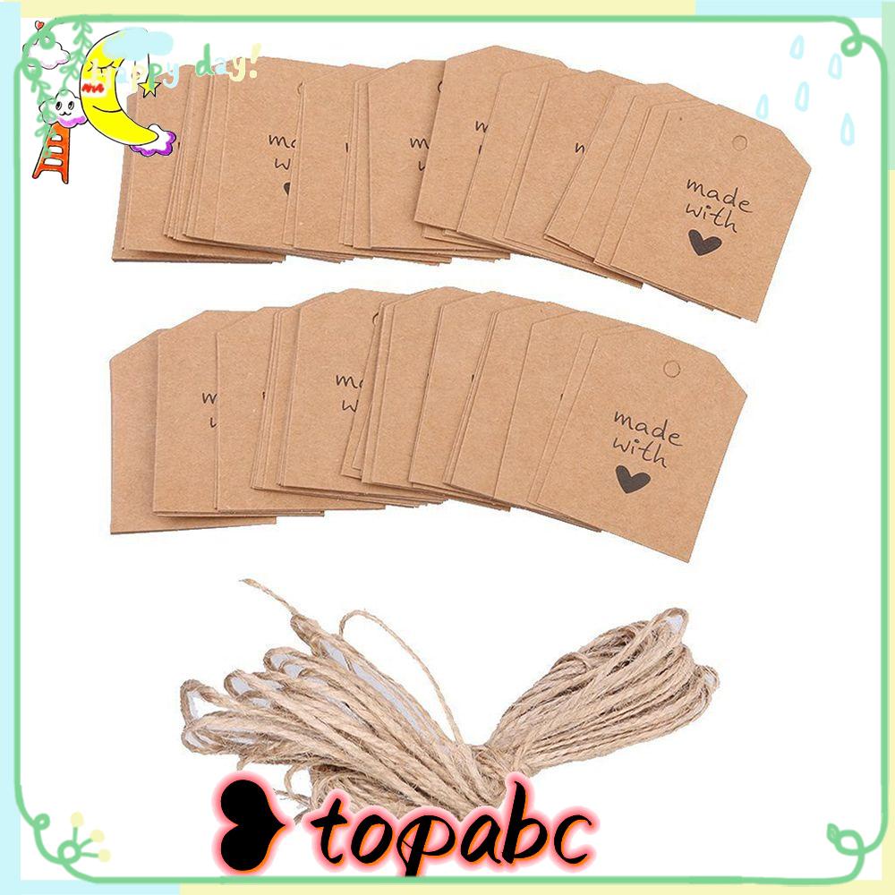 Top 100 Pcs Kartu Hadiah Fashion Pernikahan Perlengkapan Vintage Kosong Label