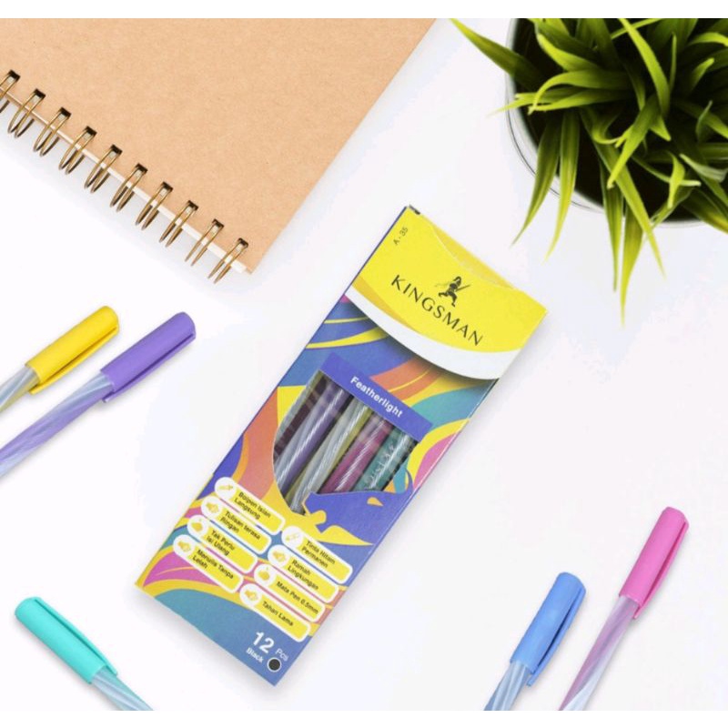 

BOLPOINT/PULPEN/PEN/ALAT TULIS TINTA HITAM KINGSMAN