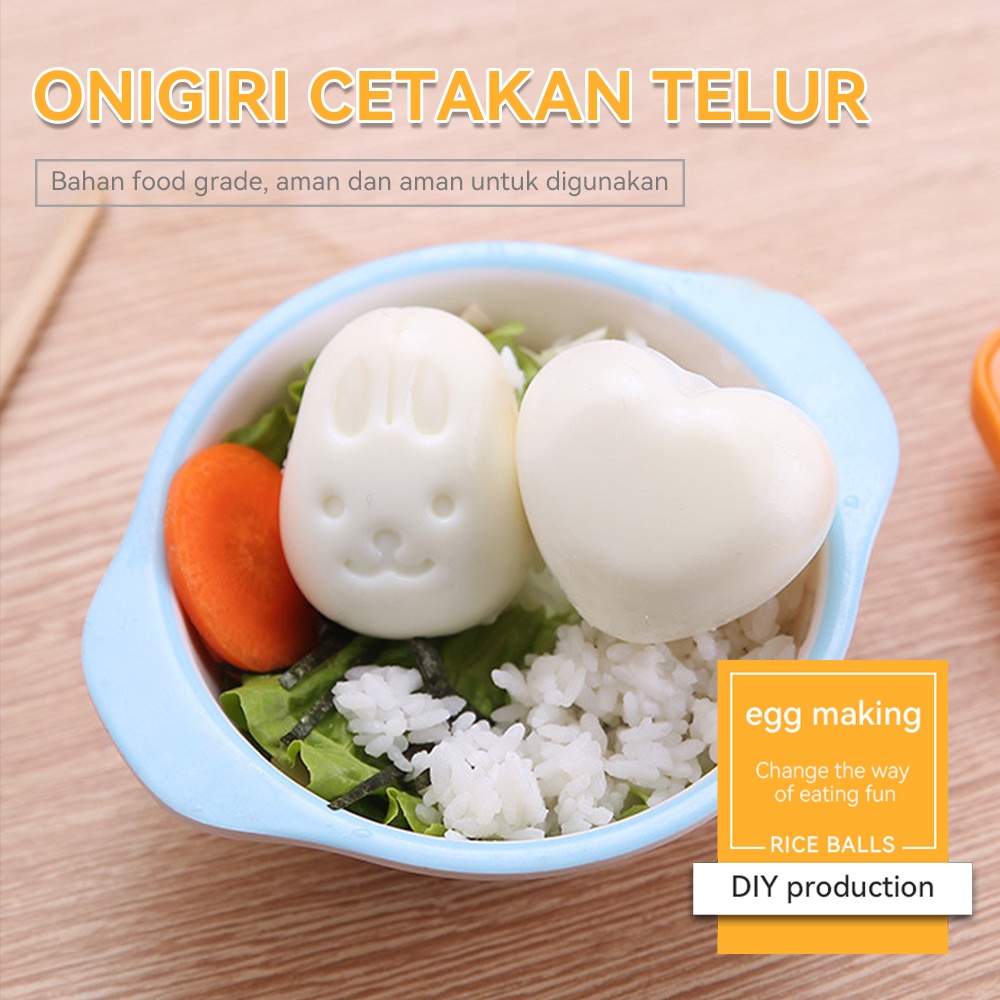 Lakhu Cetakan Telur Karakter / Egg Mold Mould Rice / Cetakan Pemotong Telur Rebus DIY