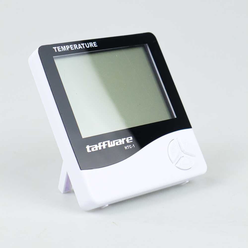 ( 100% BARANG ORI ) Taffware Digital Temperature Humidity Meter + Clock Calender - HTC-1