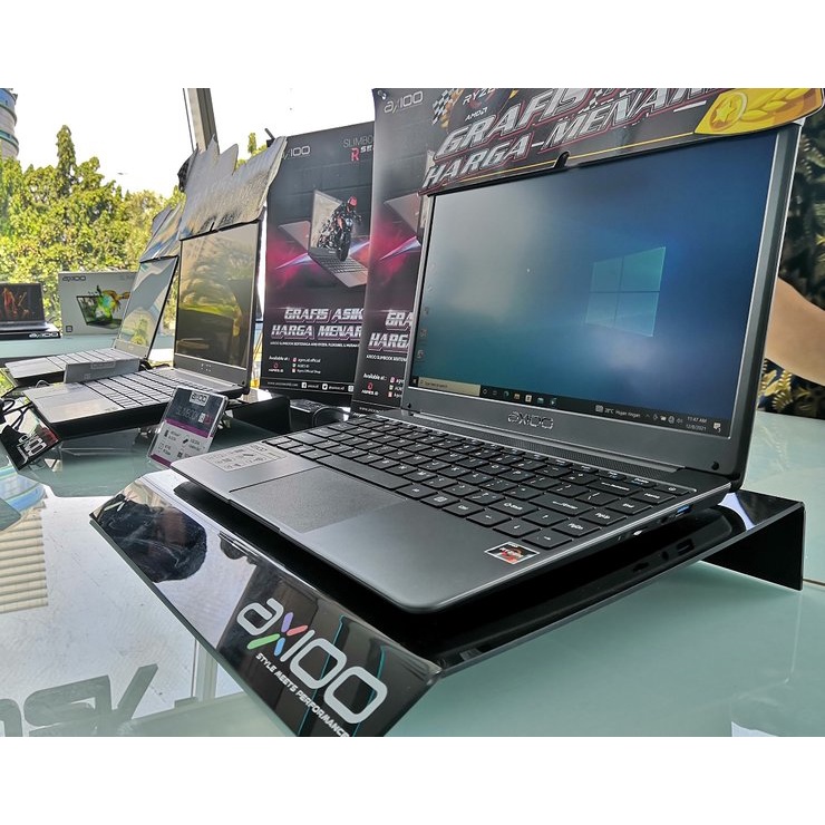 laptop gaming MURAH AXIOO SLIMBOOK 14 S1 RYZEN 5 3500 16GB 512GB SSD VEGA8 W10PRO 14.0 FHD GREY