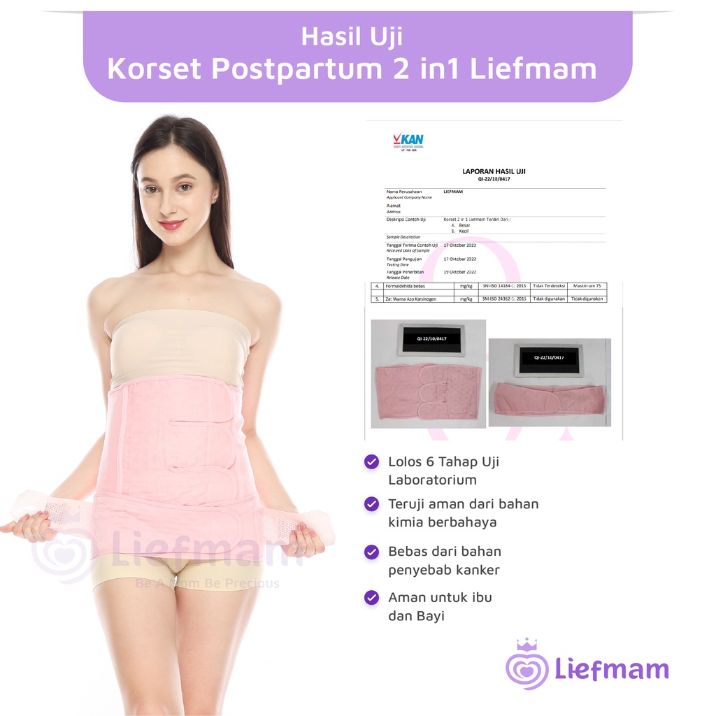 Korset Postpartum 2 in 1 Liefmam (Zaraya) - Korset Peramping Pasca Melahirkan Caesar