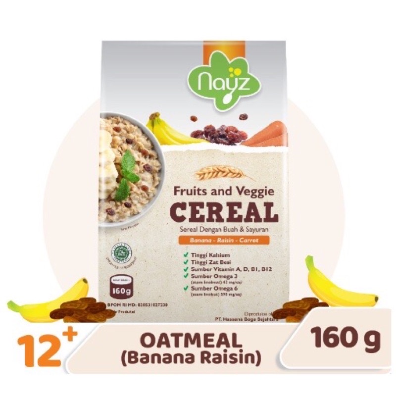 nayz cereal fruits and veggie 160g