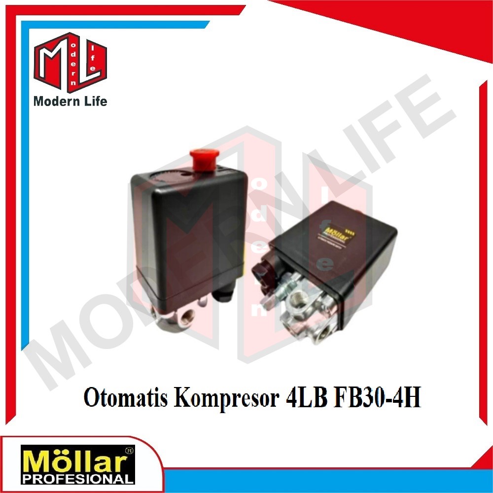 MOLLAR FB30-4H Otomatis Kompresor Pressure Switch 4 Lubang 1/4&quot;inch