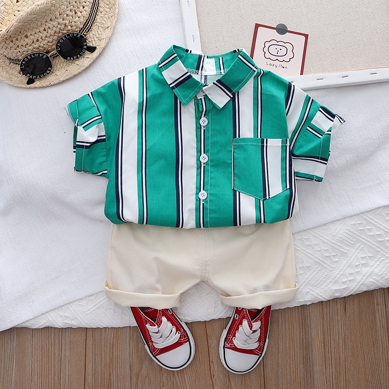 HappyOliver SET KEMEJA ROBIN EBV Setelan Bayi Laki-laki Lengan Pendek
