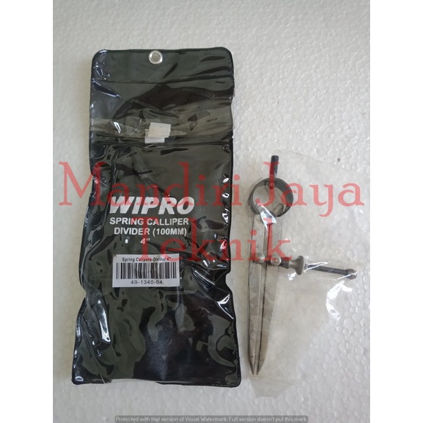 Jangka Setelan Bubut Lurus Spring Caliper Divider 4" 4inch WIPRO