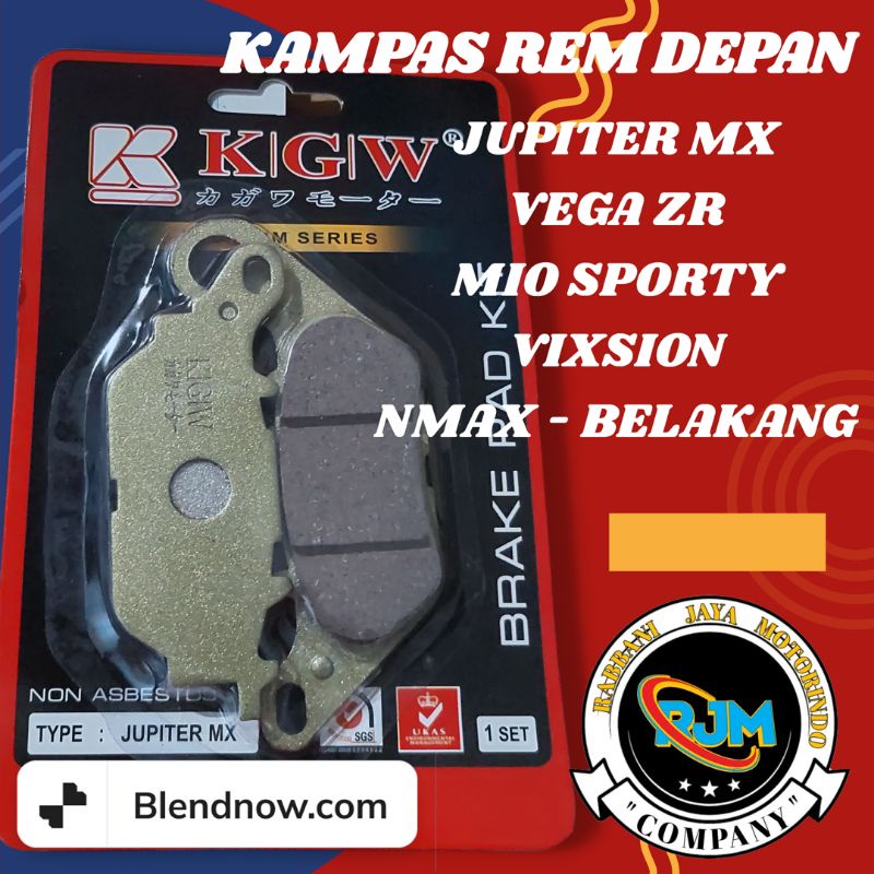 Kampas Rem Depan Jupiter Mx Mio Sporty Vixsion Kgw Per 5 Ps