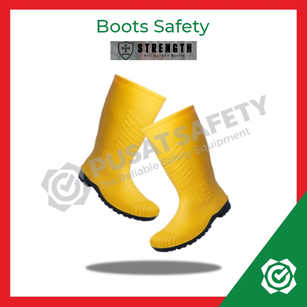 Sepatu Boot Strength Safety Kuning