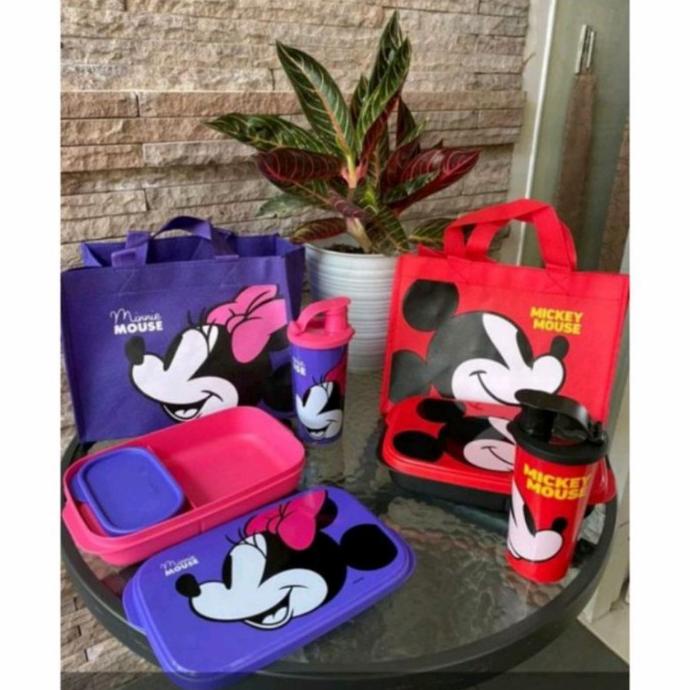 Lunch set mickey minnie mouse ori tupperware