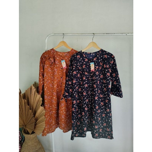 Tunik / Tunik motif Bunga-Bunga / Tunik rafel