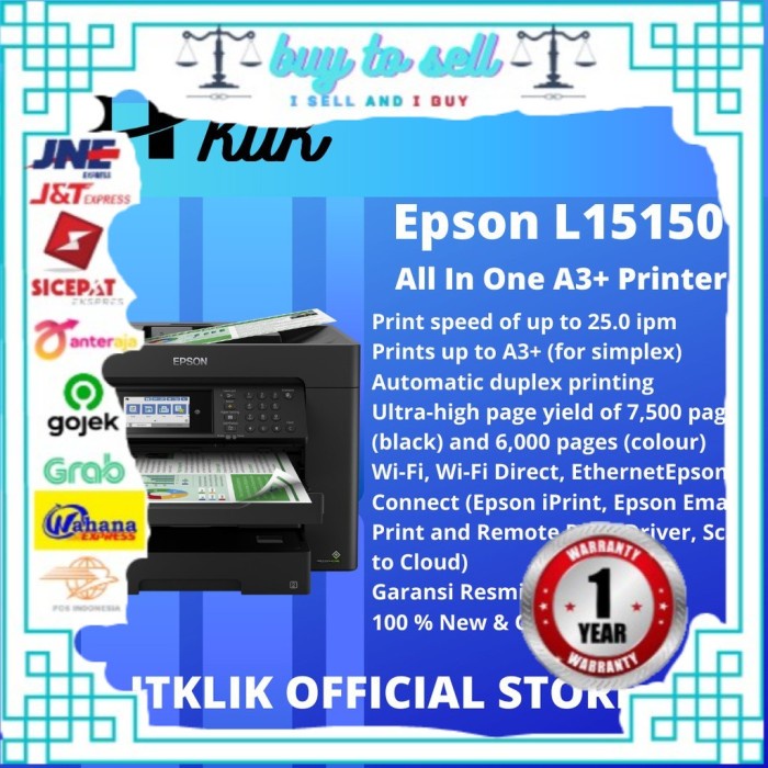 Epson Printer L15150 - A3+ Wi-Fi Duplex All-In-One Ink Tank Printer