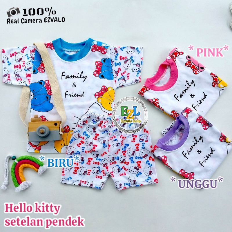 BAJU BAYI LENGAN PENDEK KAOS OBLONG PIYAMA KANCING BAHU