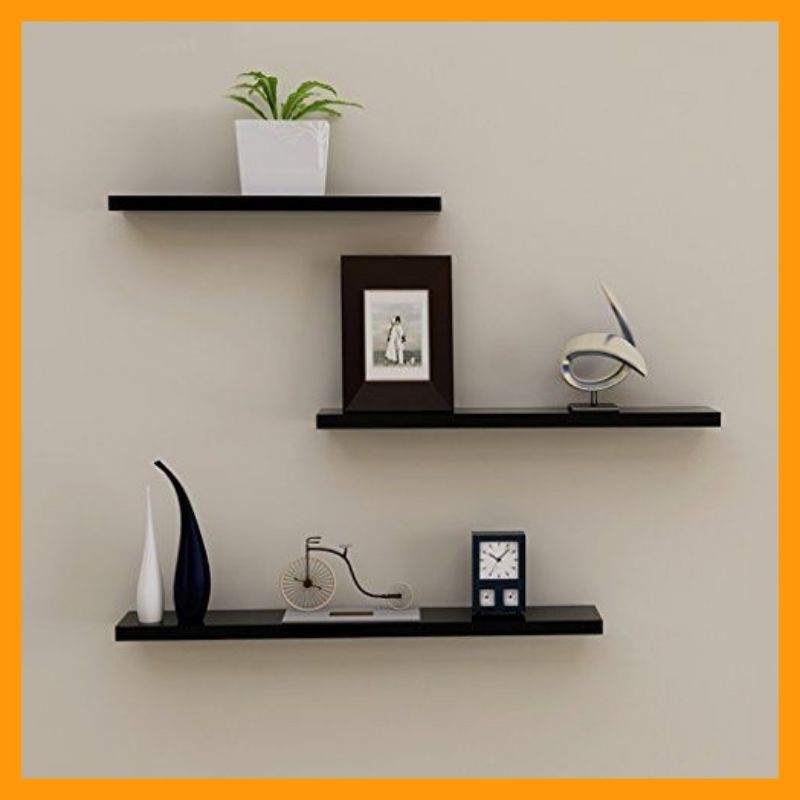 [COD] RAK PAJANG DINDING MINIMALIS ISI 3 - RAK AMBALAN - RAK KAYU DINDING AMBAL 1SET ISI 3