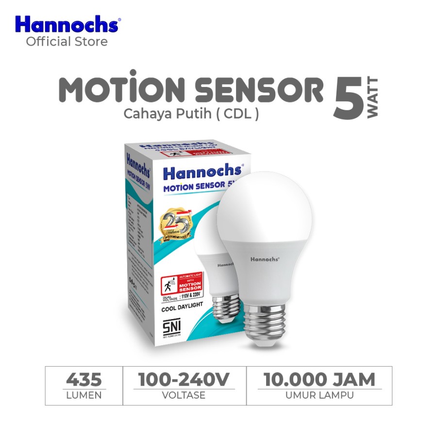 HANNOCHS Lampu LED Motion Sensor / Sensor Gerak - 5 Watt