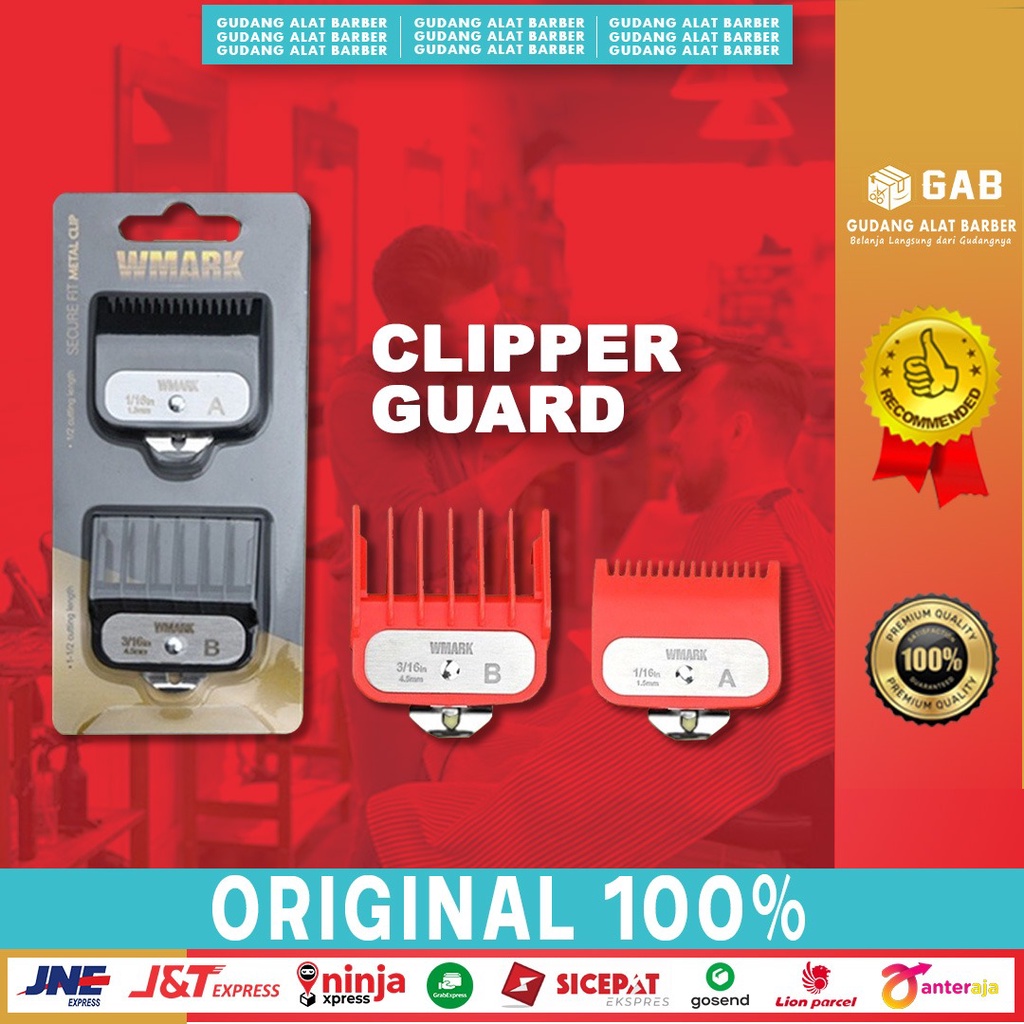 Wmark Clipper Guard Hitam ½ &amp; 1½ Sepatu Clipper Kliper Barbershop