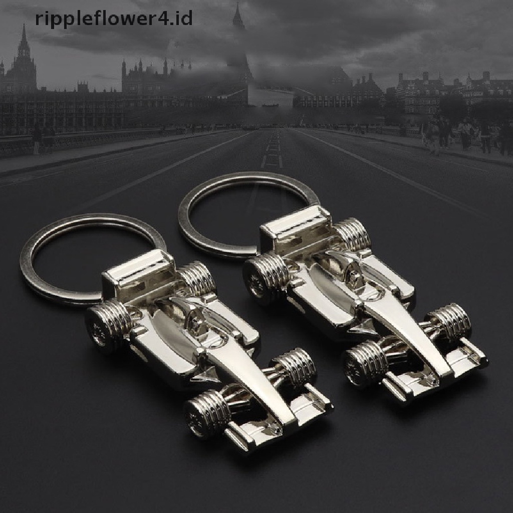 {rippleflower4.id} F1 Gantungan Kunci Hadiah Aktivitas Balap Kepribadian Liontin Kunci Gesper Warna Silver Gantungan Kunci Mobil Perhiasan Pria Keyring~