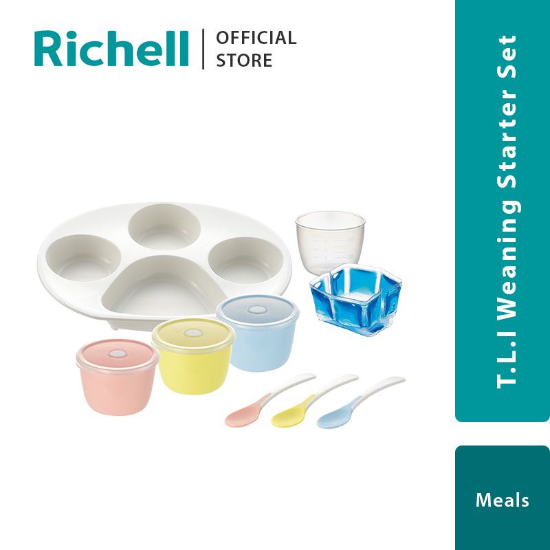 Richell T. L. I Weaning Starter Set - Peralatan Makan Bayi