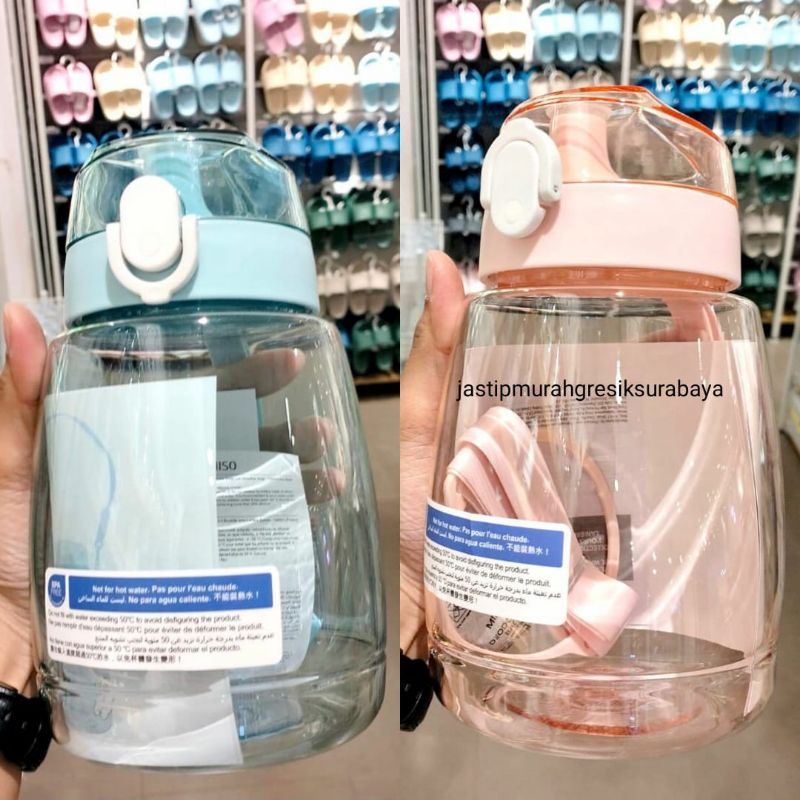 WE BARE BEARS WATER BOTTLE WITH STRAP 1300 ML MINISO BOTOL WE BARE BEARS BOTOL MINUM MINISO