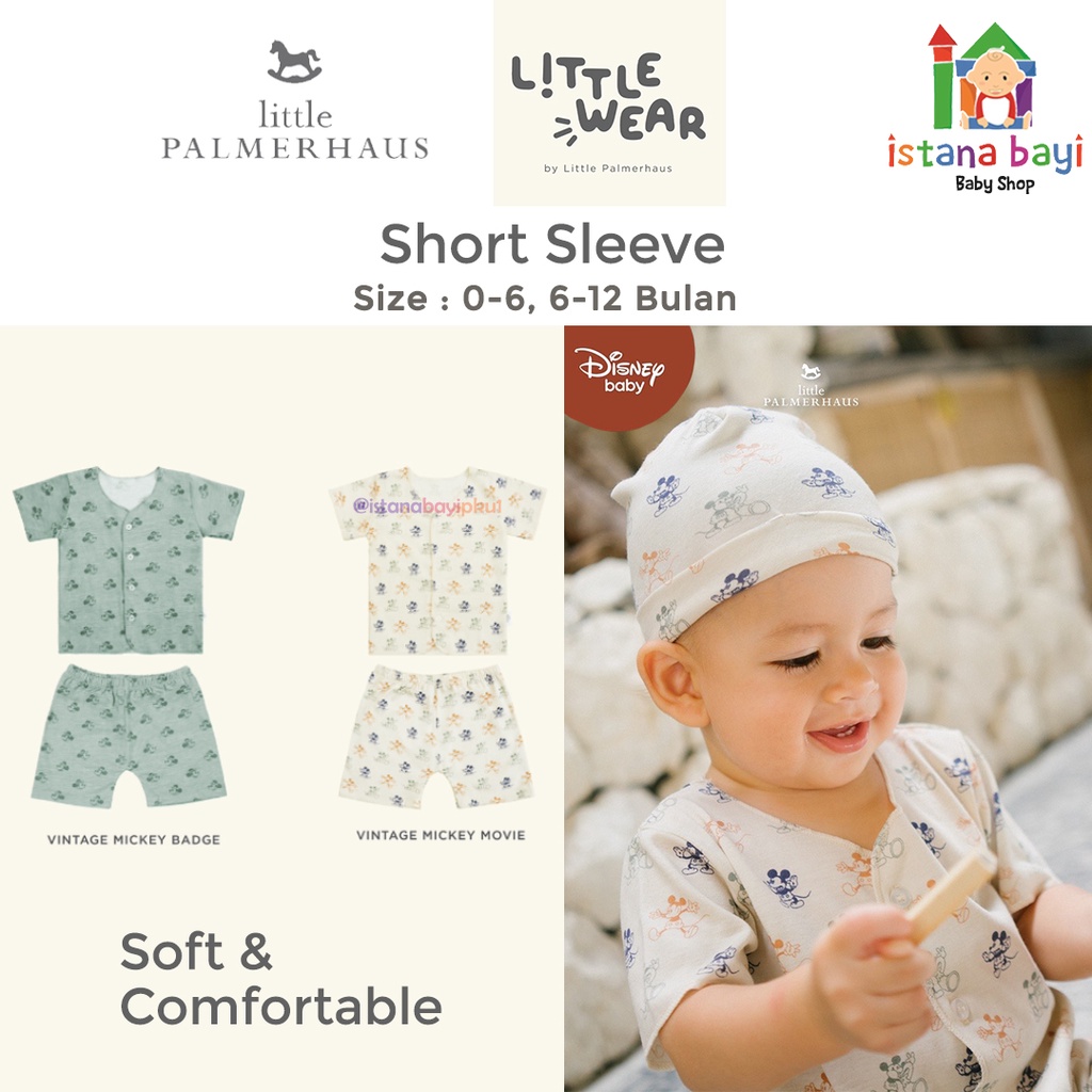 LITTLE WEAR SHORT by Little Palmerhaus-Baju bayi/setelan piyama bayi/setelan piyama anak