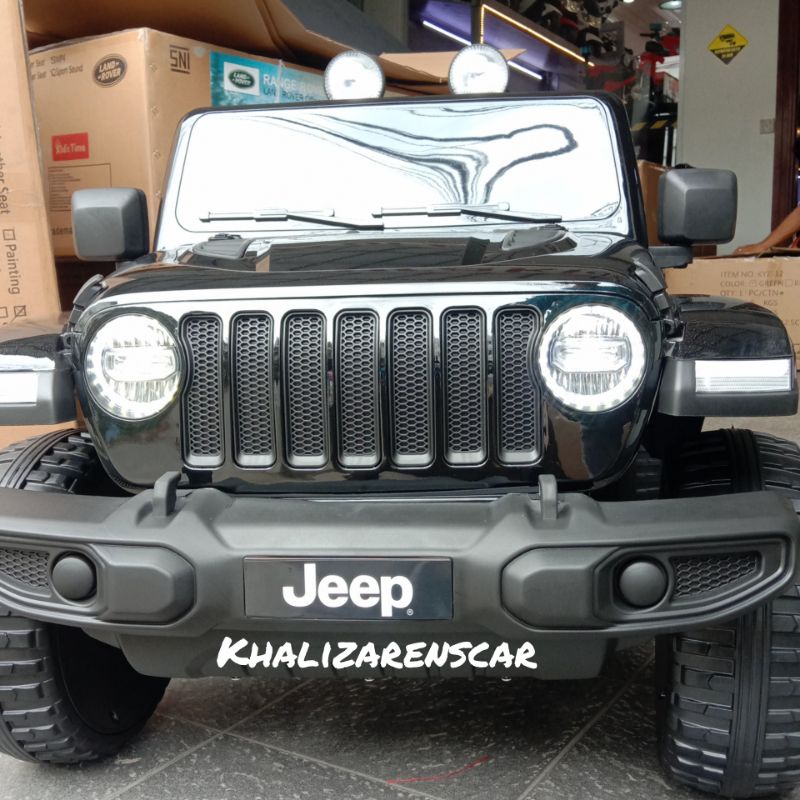 Mainan Mobil aki Jeep Rubicon Lisensi  Painting Jwr 555