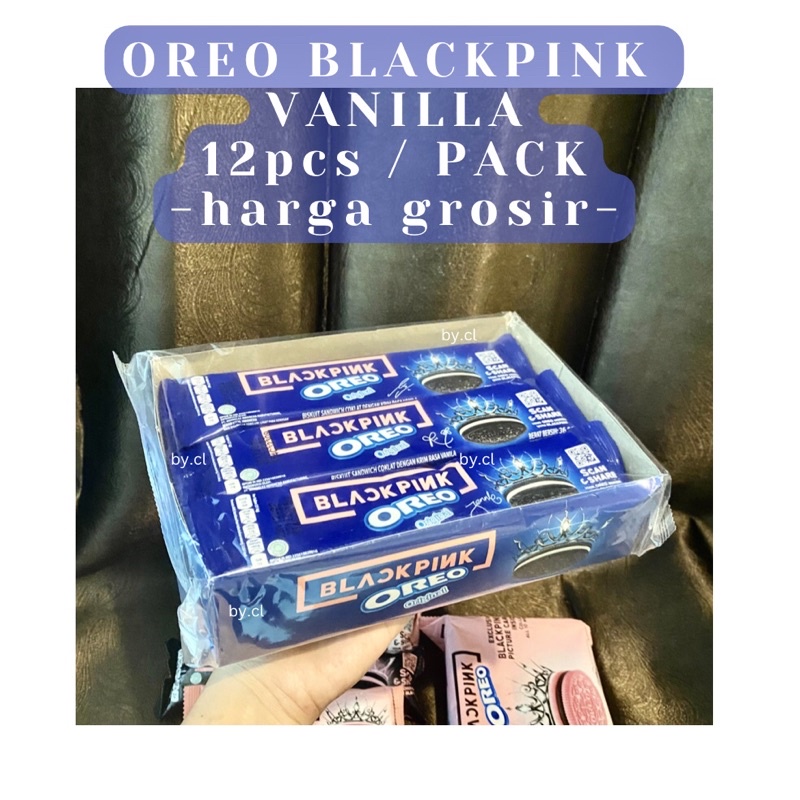 

Oreo Blackpink Limited Edition 1box 1pack isi 12pcs Rasa Vanilla Oreo Vanilla