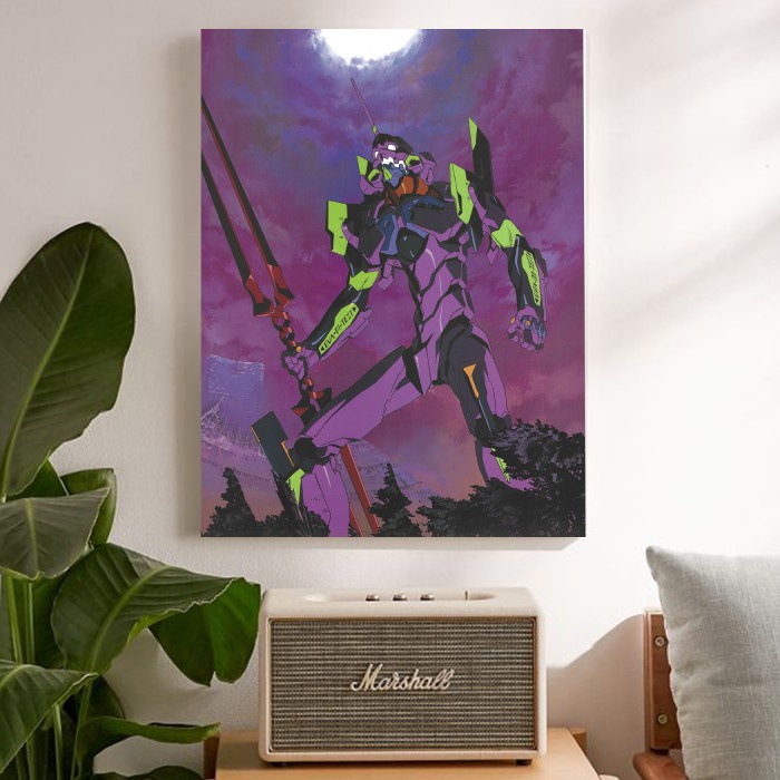 "EVANGELION, VER.5" POSTER KAYU (30X22)
