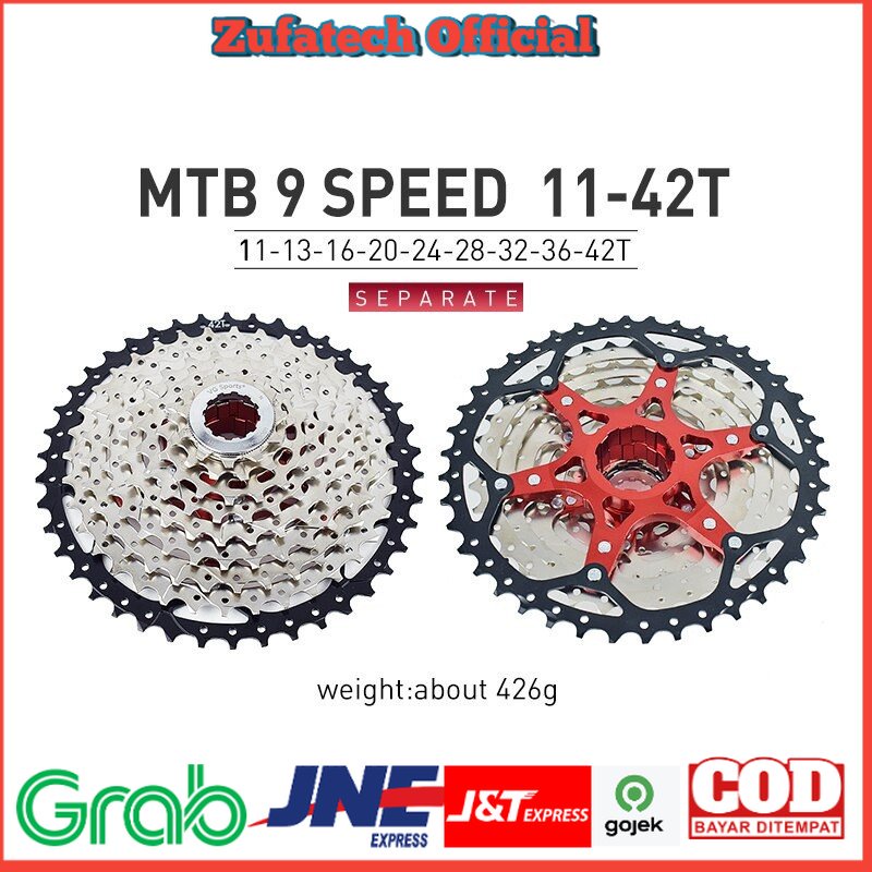 VG Sports Gigi Sprocket Sepeda Aluminium Round Ultralight 9 Speed 42T - VG72