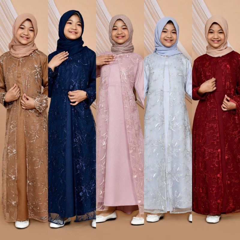 GAMIS ANAK REMAJA TANGGUNG 9-14 TAHUN GAMIS LEBARAN HANI