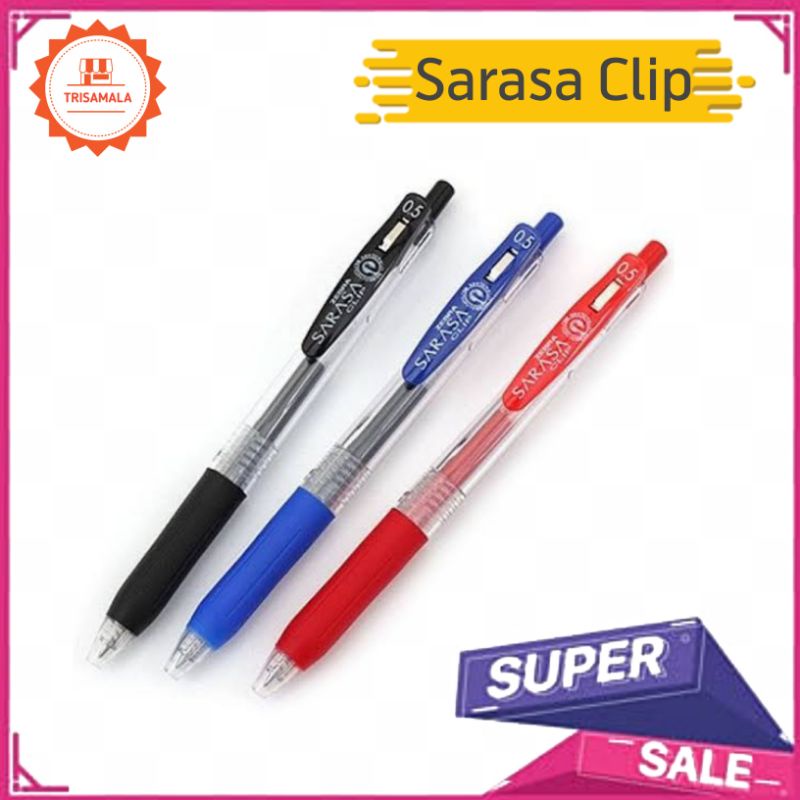 

ZEBRA SARASA CLIP 0.5 BOLPEN GEL HITAM / 1 PCS