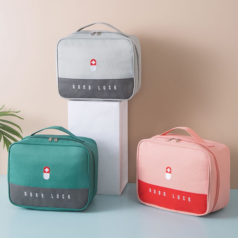 TRAVEL MEDICINE BAG GOODLUCK TAS OBAT ANTI AIR WATERPROOF TAS P3K AID BAG BAHAN OXFORD YB-847