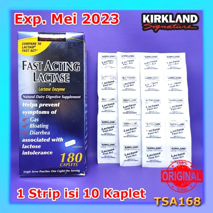 Kirkland Signature Fast Acting Lactase - Ecer 1 Strip isi 10 Kaplet