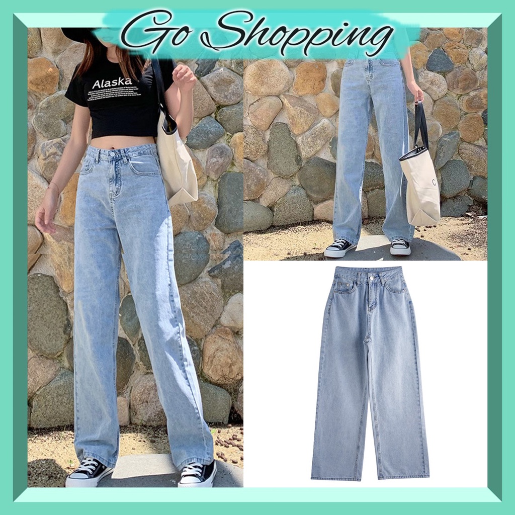 GO! CPG989 CELANA PANJANG JEANS WANITA HIGHWAIST KULOT JEANS WANITA LOOSE