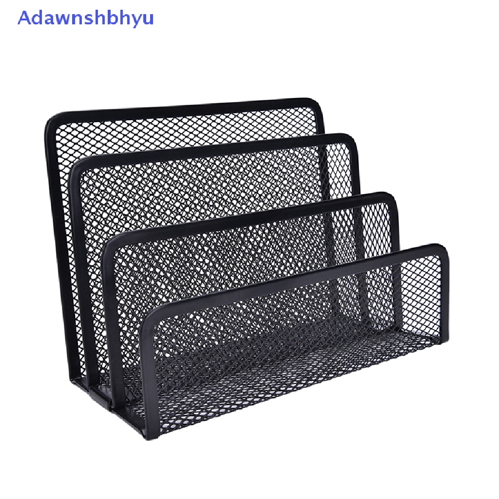 Adhyu Rak Penyimpanan File Kertas Surat Mesh Hitam Holder Tray Organizer Desktop Kantor, ID