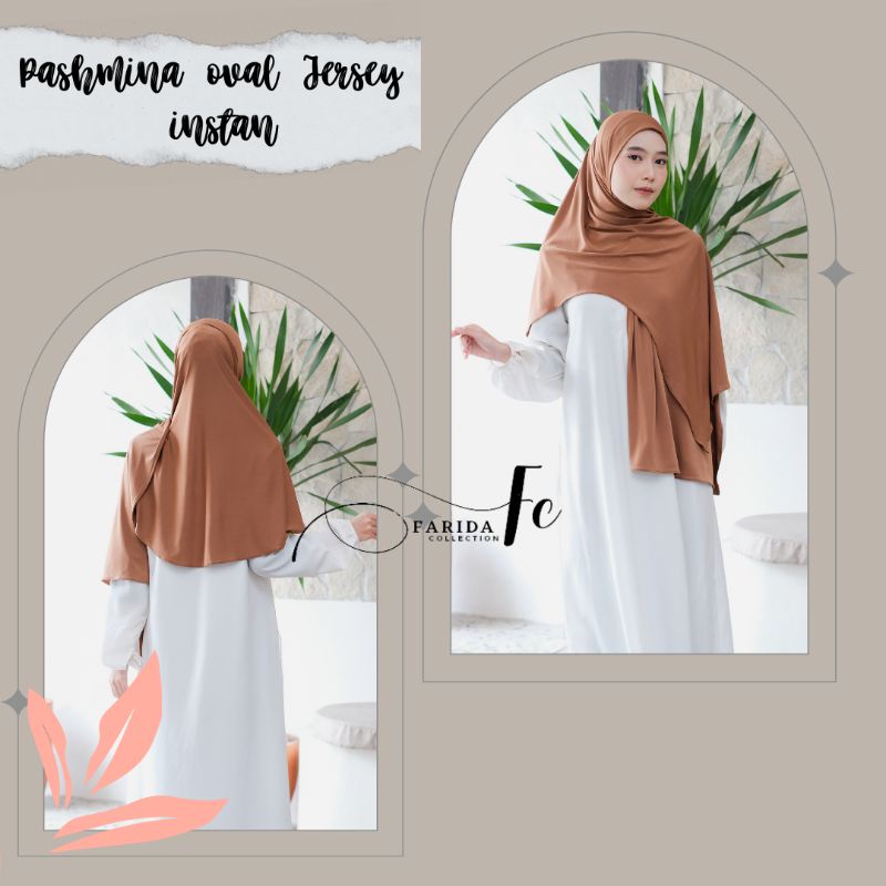 Pashmina jersey Oval belakang non Ped // Hijab pashmina jersey premium