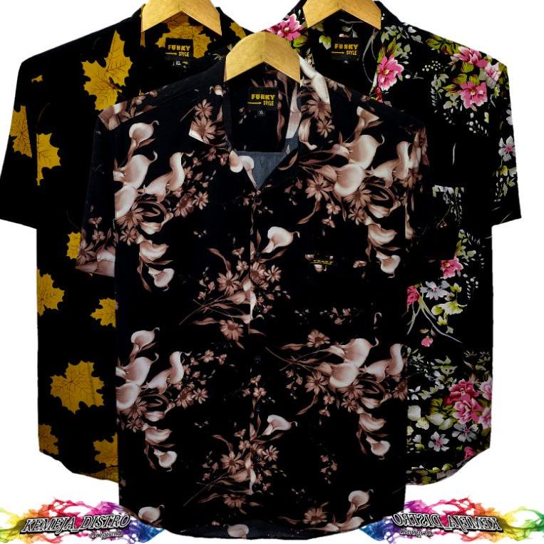 ︽ Kemeja Pria Motif Bunga Kemeja Lengan Pendek / Kemeja Hawai Masakini HOT ITEM 2986 ❅