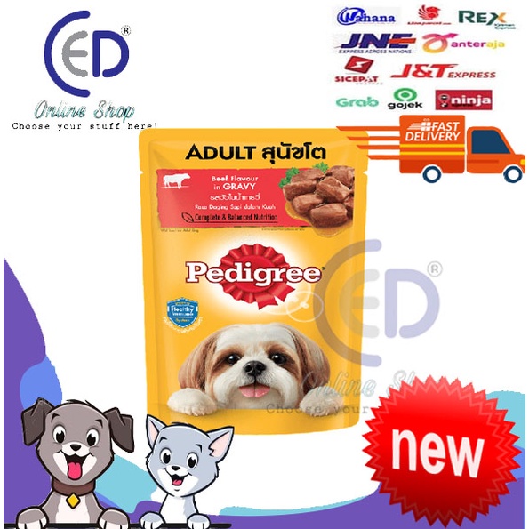 MAKANAN ANJING PEDIGREE POUCH BEEF GRAVY 80GR