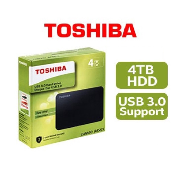 Toshiba Canvio Basic 4TB HD HDD Hardisk Harddisk Eksternal External