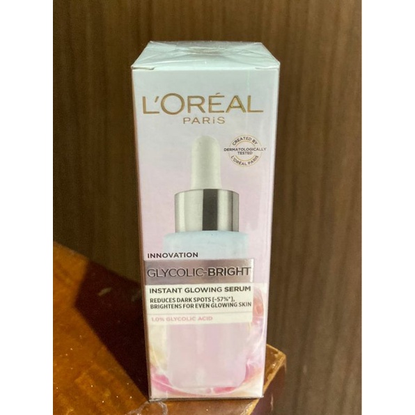 loreal glycolic bright facial foam serum cream day cream night