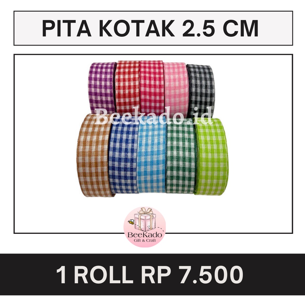 

PITA MOTIF KOTAK 1 INCH (2,5 CM) PER ROLL MURAH