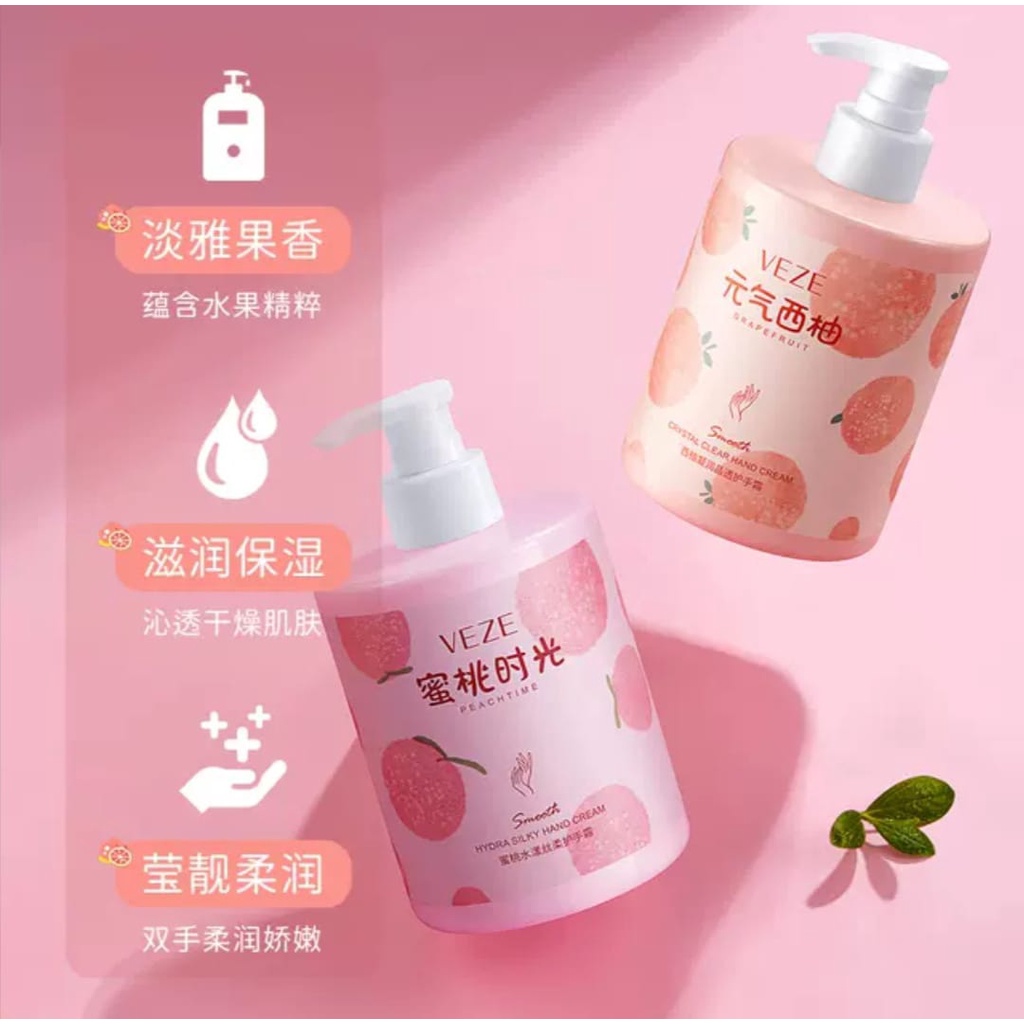 Veze Krim Tangan Hydra Silky Hand Cream Smooth Grape Fruit &amp; Peachtime