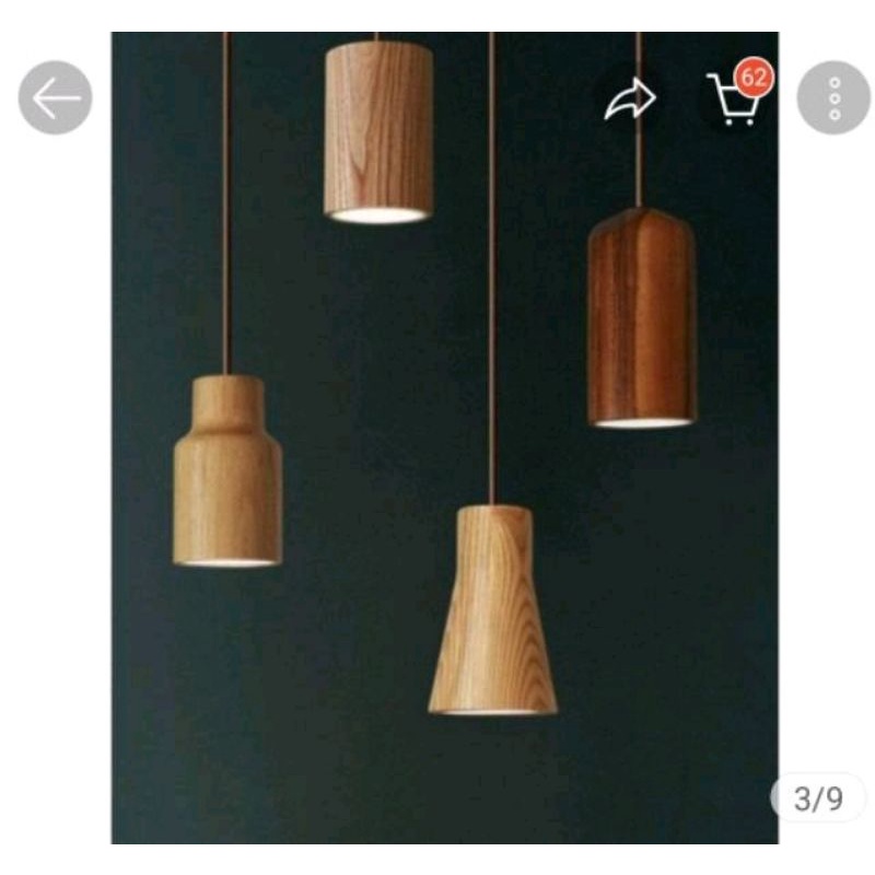 Lampu gantung kayu jati custom