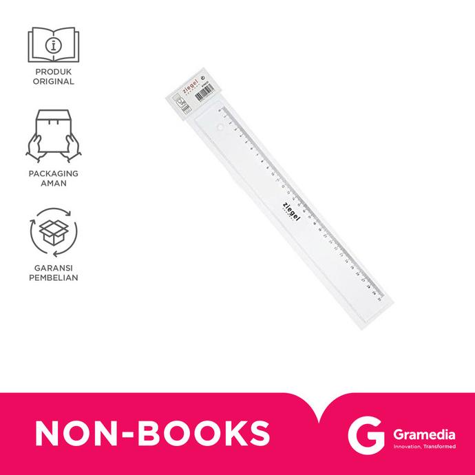 

ROTRING ZIEGEL FLAT RULER 30 CM TRANS 819030 gram33 dijamin