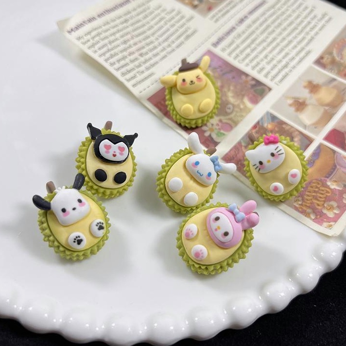 【Bayar di tempat】Klip Rambut Anak Jepit Rambut Mini Bentuk Kartun Hello Kitty Bahan Resin Untuk Anak Perempuann