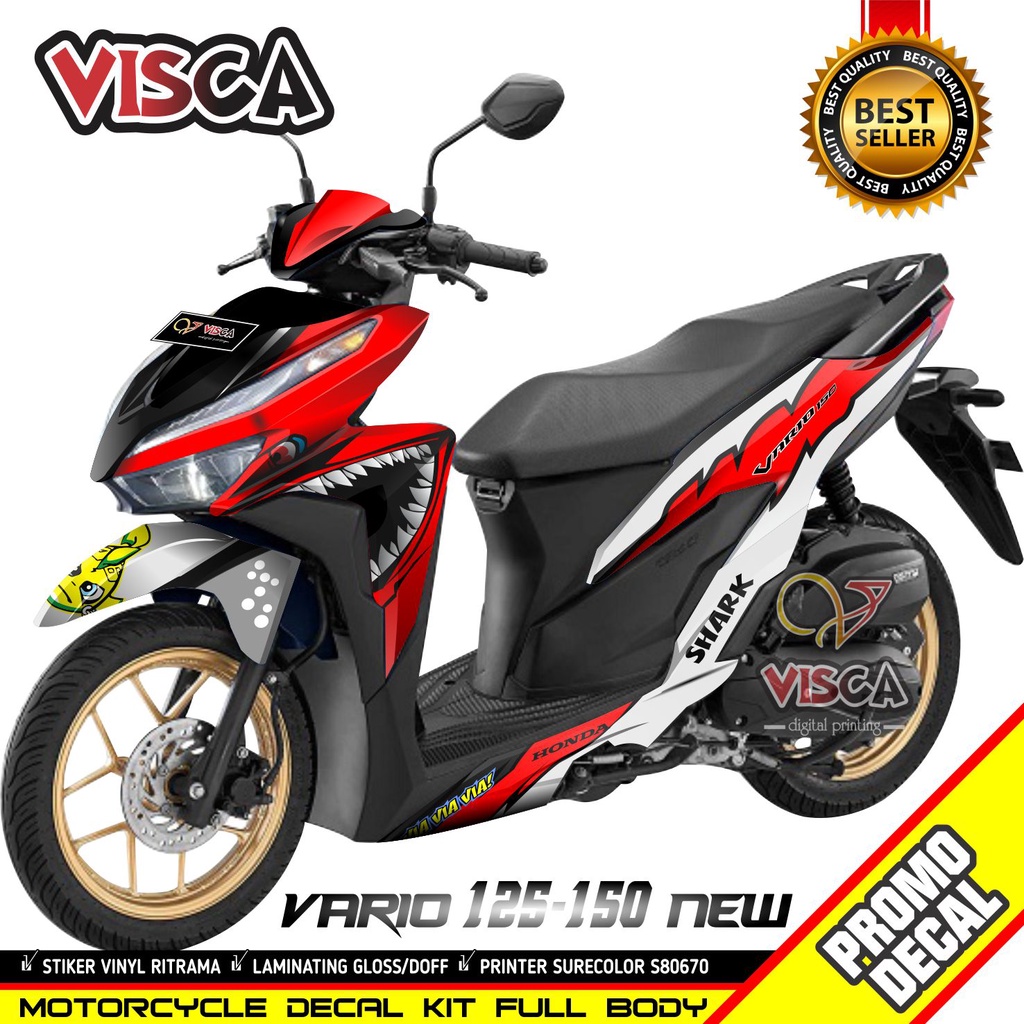 Stiker Vario 150 New Decal Vario 125 New Striping Vario 125 New decal Vario 150 Full Body 2021 Shark