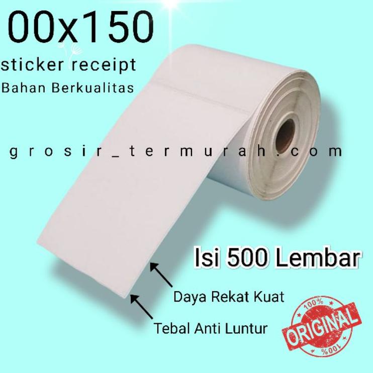 

Hadir Surprise Kertas Thermal 100x150 mm isi 500 Pcs/ Label thermal barcode Roll A6