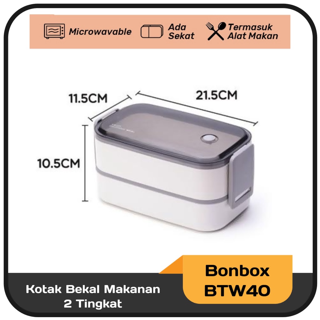 Kotak Makan Bekal set Lunch Box set Food Grade Microwave Bonbox