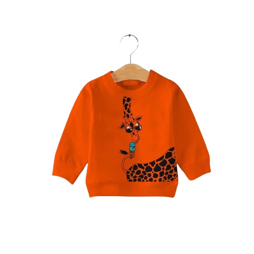 TokoMilkan - Sweater Anak Perempuan Laki Laki GIRAFFE Sweater Fleece Kids | Sweater Anak Cewek Cowok Umur 1 - 6 Tahun