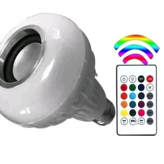 Baru 경 << Jenius >> LAMPU SPEAKER E27 LED / LAMPU LED MUSIK BULB / APP